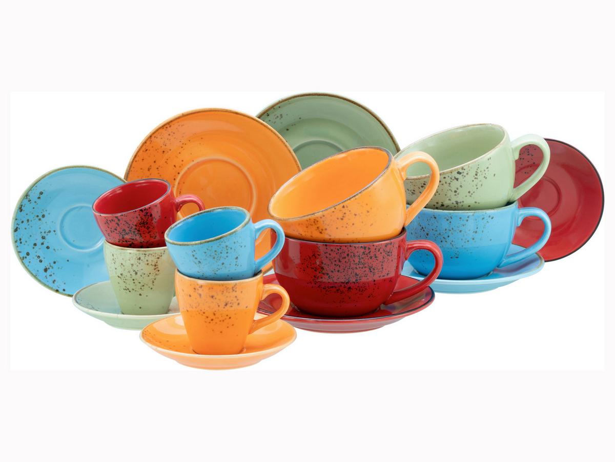 Tassenset Nature, Organe, 16--Teilig. - Rot/Orange, Basics, Keramik - Creatable