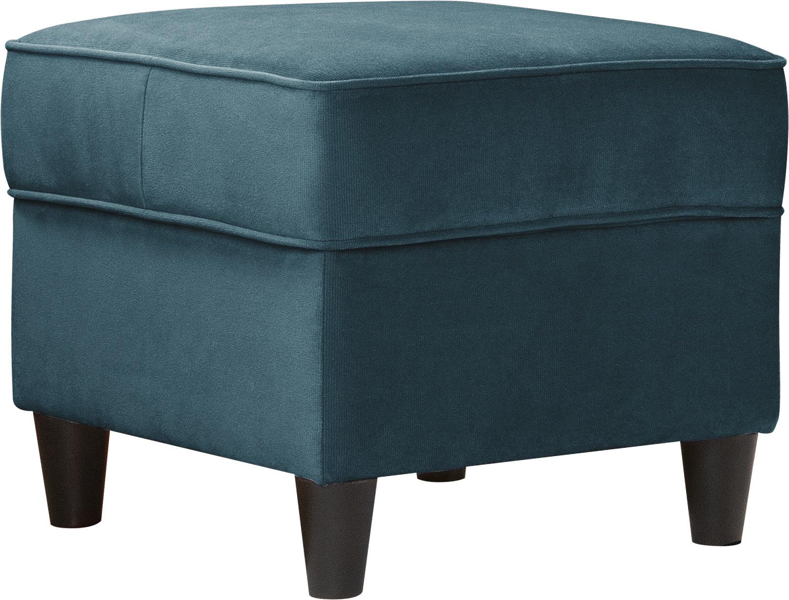Hocker Baron Petrol B: 52 Cm - Petrol/Schwarz, Design, Textil (52/45/52cm) - MID.YOU