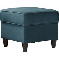 Hocker Baron Petrol B: 52 Cm - Petrol/Schwarz, Design, Textil (52/45/52cm) - MID.YOU