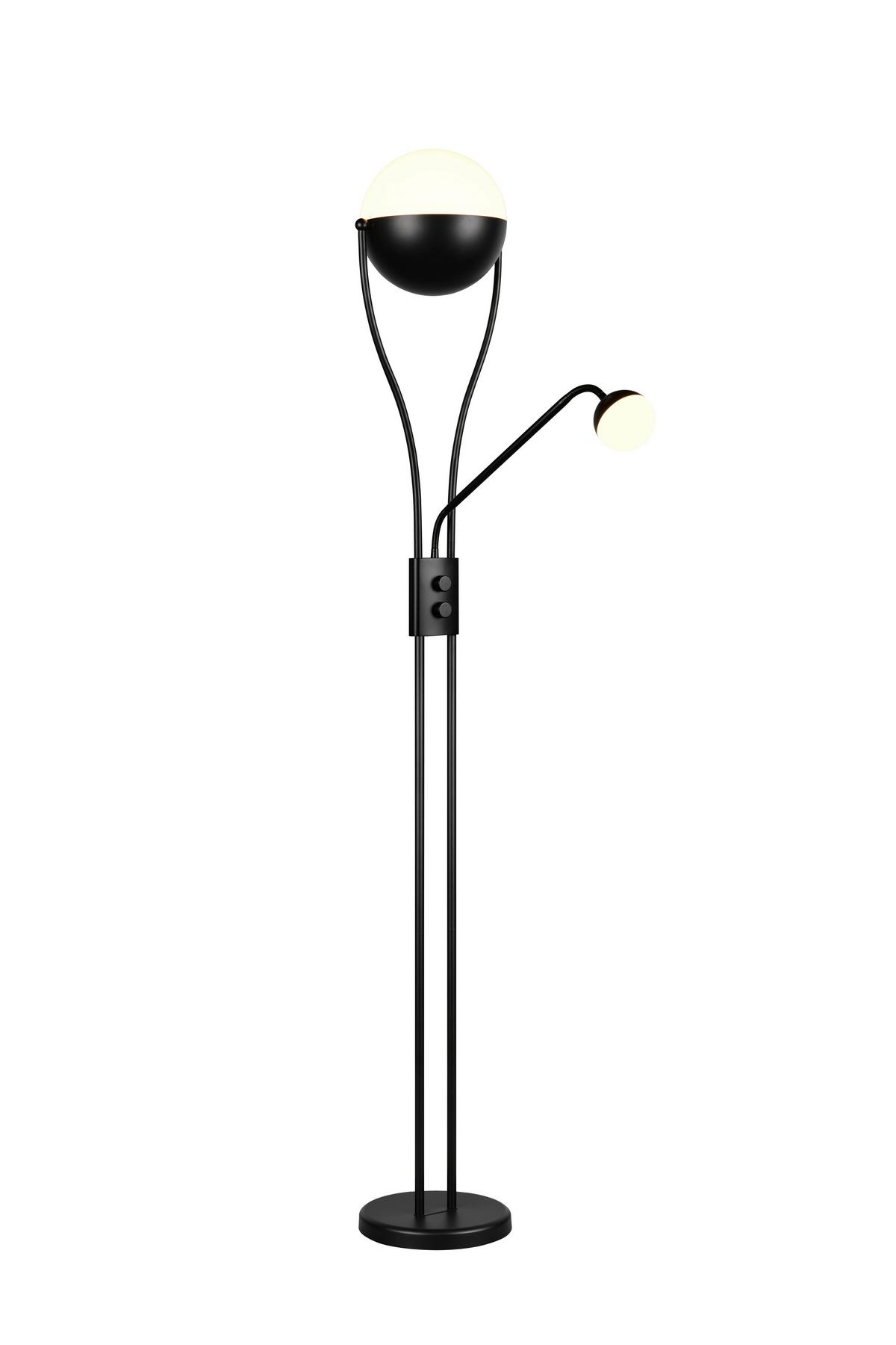LED-Stehleuchte 478310232 Chris - Schwarz/Weiß, Design, Kunststoff/Metall (30/180cm) - Trio Leuchten