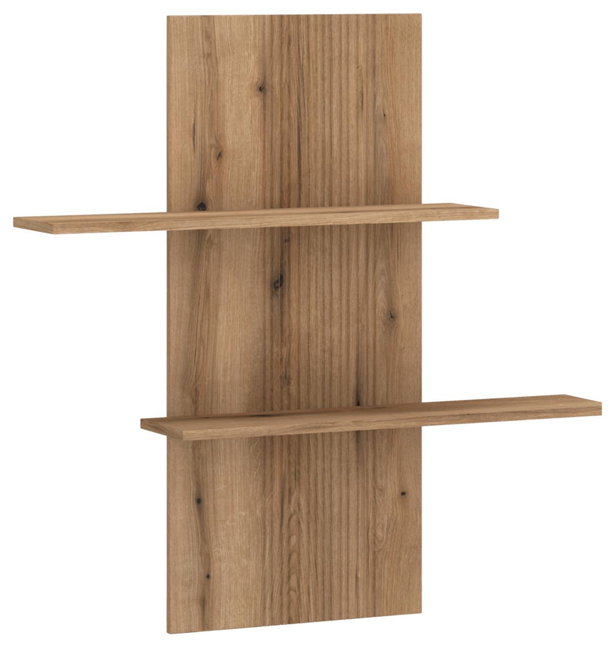 Wandregal Delamar Eichefarben Dekor B: 96 cm - Eichefarben, Trend, Holzwerkstoff (96/100/21,6cm)