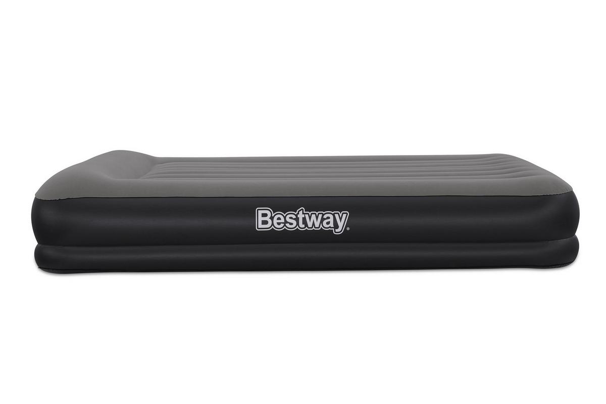 Luftbett Lena 203x152x36 Cm Bis 300kg, Inkl. Pumpe - Dunkelgrau/Schwarz, KONVENTIONELL, Kunststoff/Metall (203/152/36cm) - Bestway