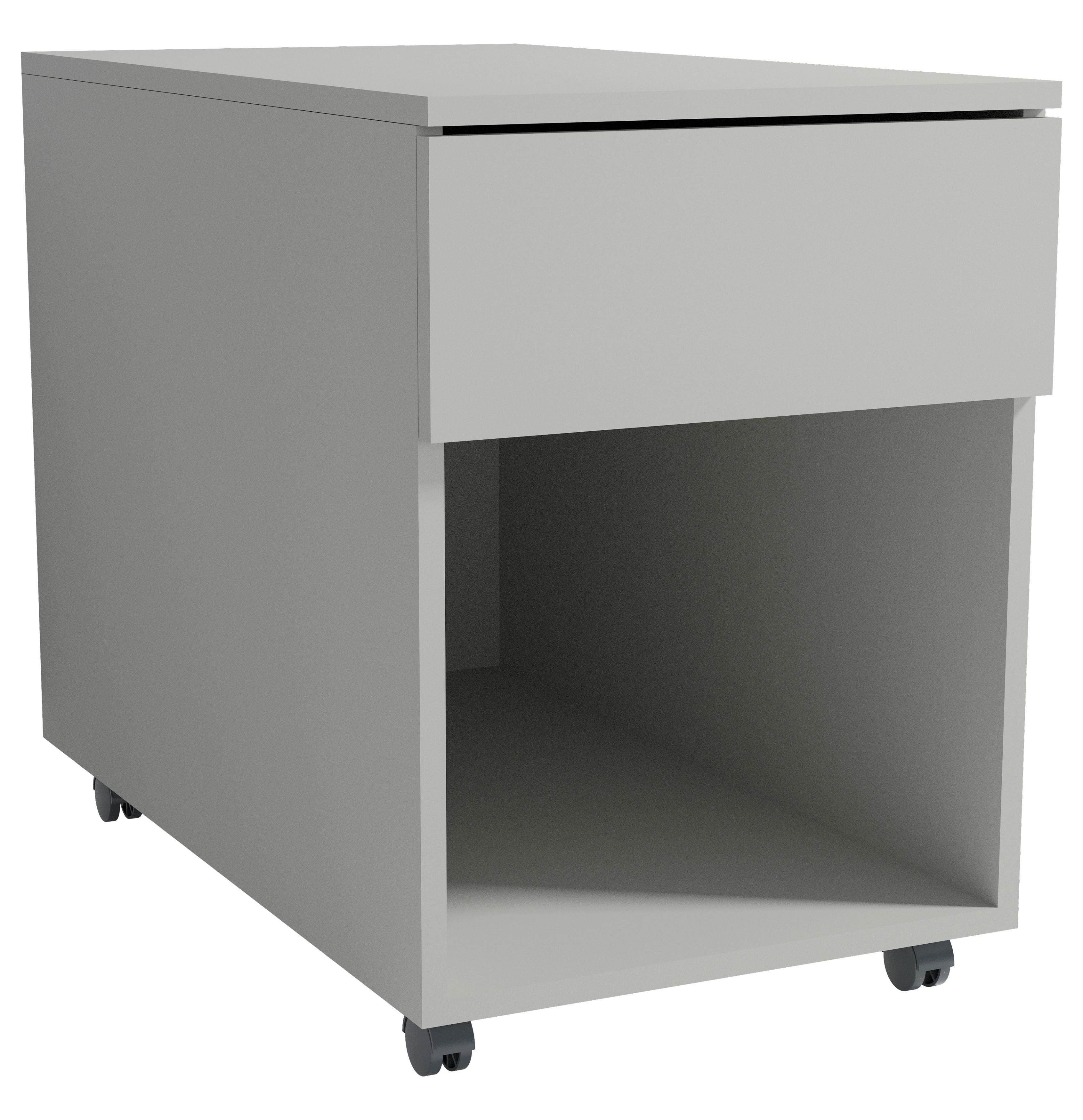 Rollcontainer Dalosa Grau B: 39 cm - Grau, Design, Holzwerkstoff/Kunststoff (39/55/70cm) - MID.YOU