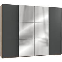 Schwebetürenschrank 300cm Level, Graphit/eiche Dekor - Eichefarben/Graphitfarben, MODERN, Holzwerkstoff (300/236/65cm) - MID.YOU