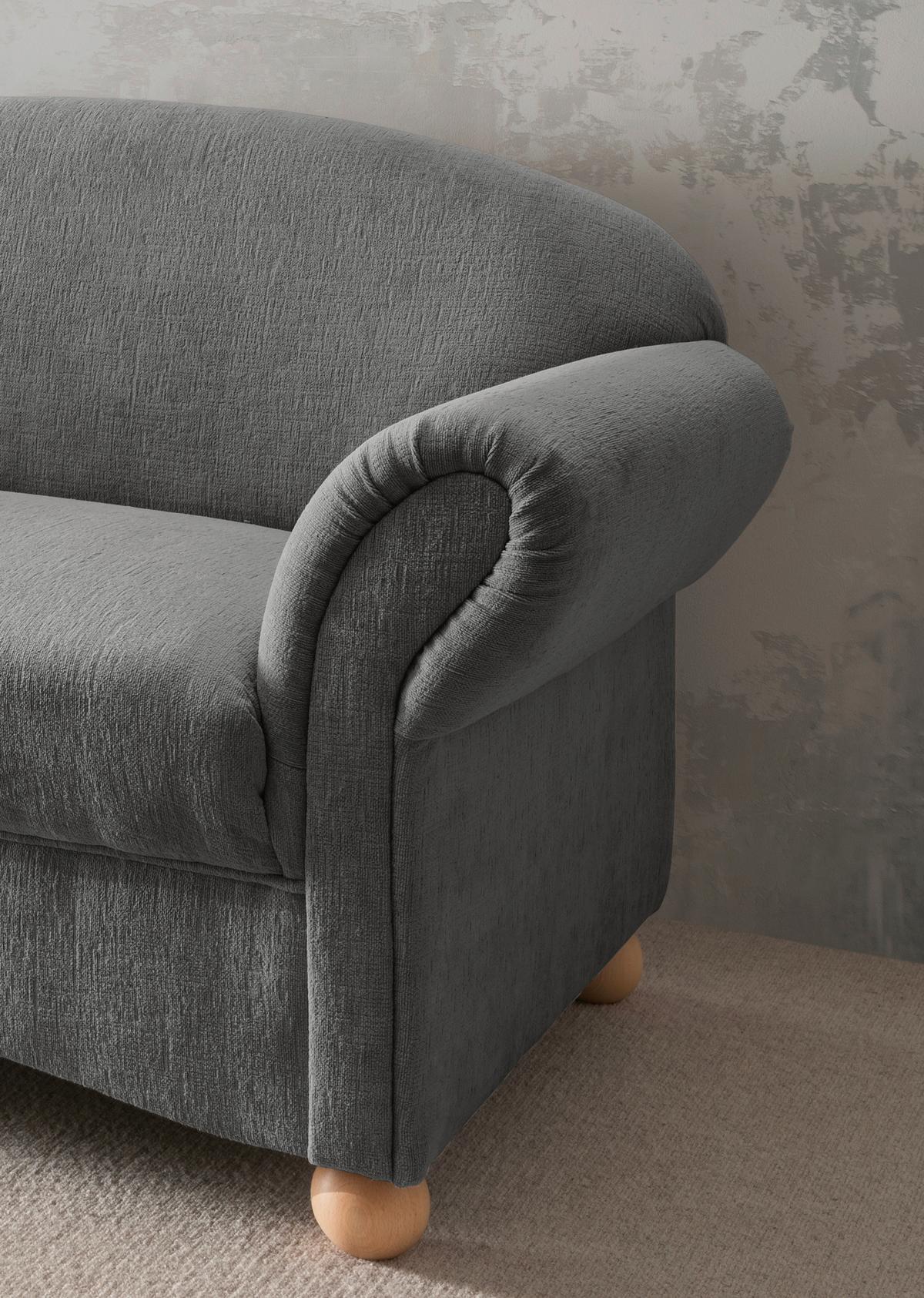 2,5-sitzer Torello Graubraun B: 198cm - Wildeiche/Graubraun, KONVENTIONELL, Textil (198/84/80cm) - Livetastic