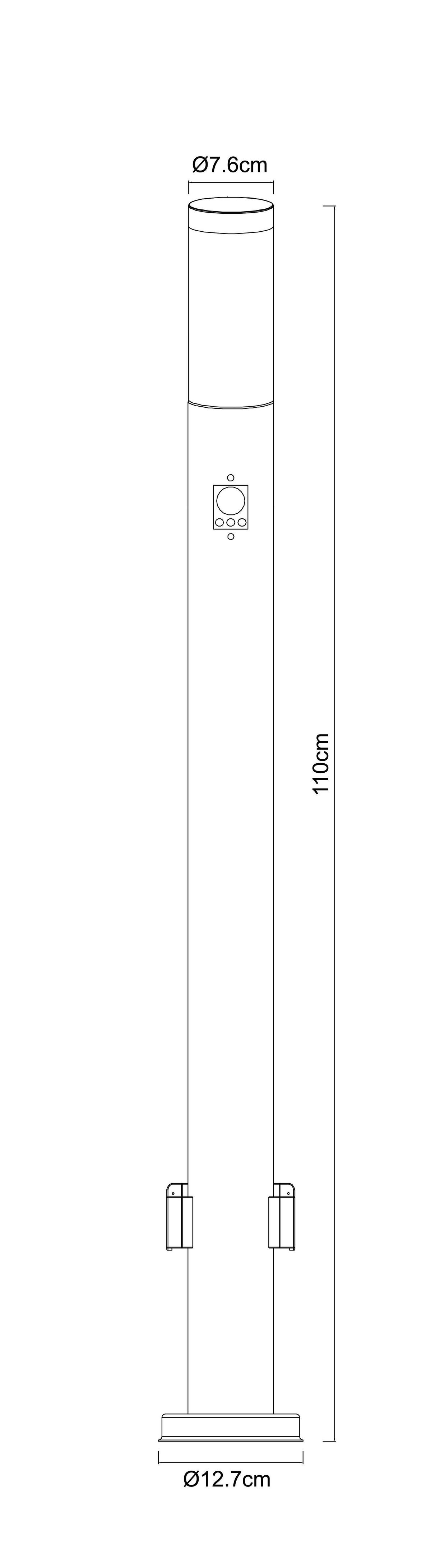 Led Außenleuchte Mit Bewegungsmelder Ksled 9 Watt - Opal, Basics, Kunststoff/Metall (12,7/110cm) - Globo
