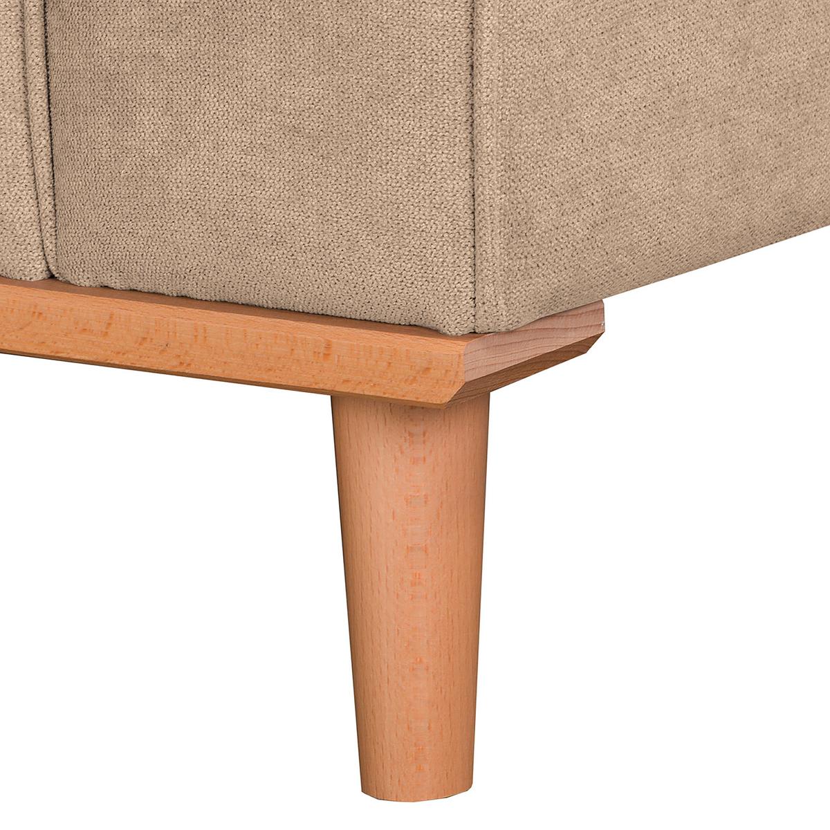 Ecksofa Beata Beige S: 150x230 cm - Wengefarben/Beige, Design, Textil (150/230cm) - Livetastic