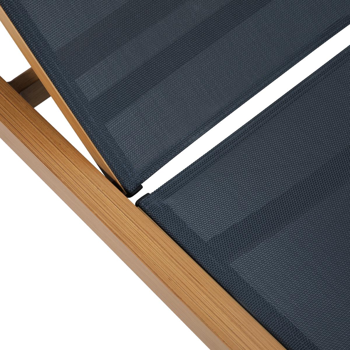 Gartenliege Logan Dk'grau - Eichefarben/Anthrazit, LIFESTYLE, Textil/Metall (193/70/30cm) - Ambia Garden