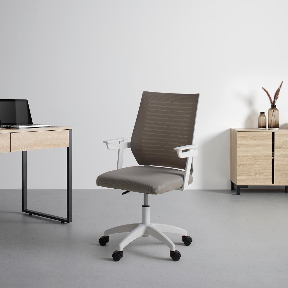 Otočná židle ARIANA - šedá/bílá, Moderní, textil/plast (55/90-100/55cm) - Mömax