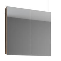 Spiegelschrank 2-Türig, 80x59x12cm, Sonoma Eiche Dekor - Sonoma Eiche, Basics, Glas/Holzwerkstoff (80/59/12cm) - MID.YOU