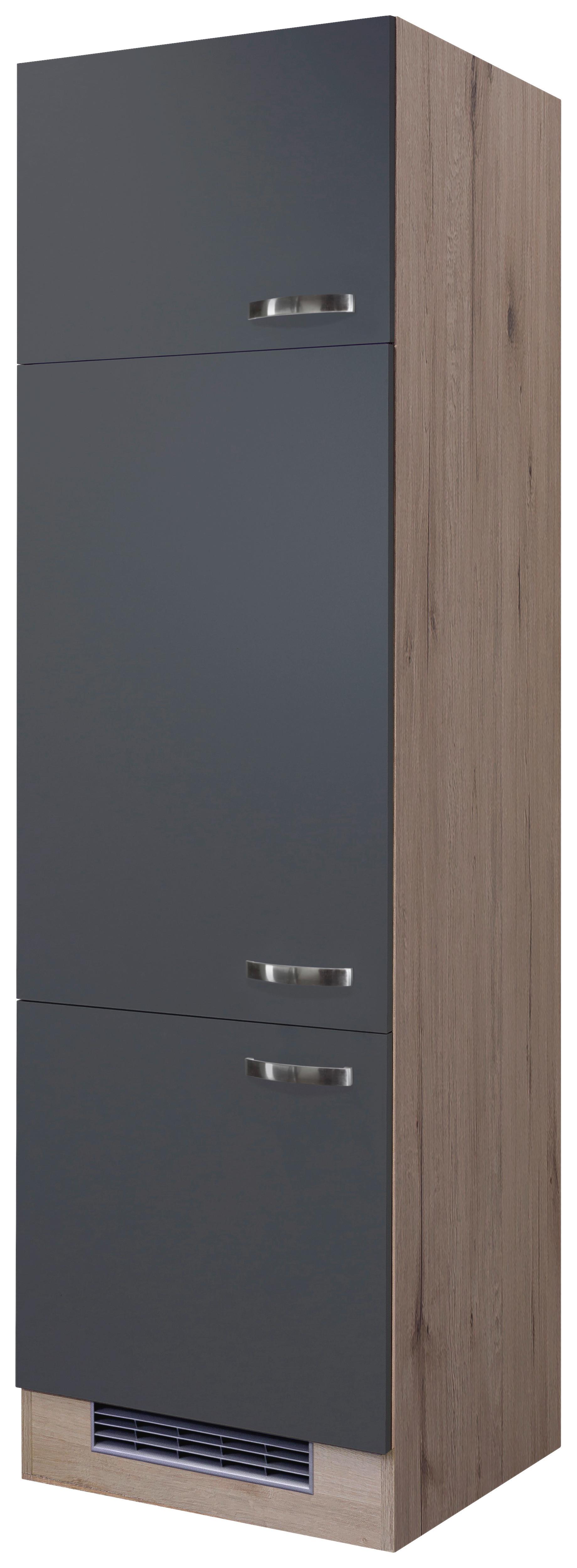Skrinka na spotrebiče SHADOW GIT60 sivá - dub San Remo/farba ušľachtilej ocele, Modern, kov/kompozitné drevo (60/200/57cm)