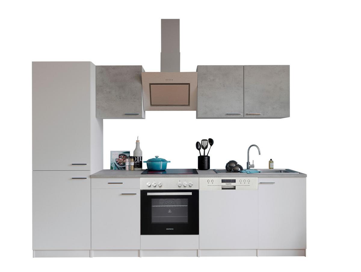 Küchenblock Malia Küchenblock 280 cm - Hellgrau/Graphitfarben, Basics, Holzwerkstoff (280cm) - Respekta