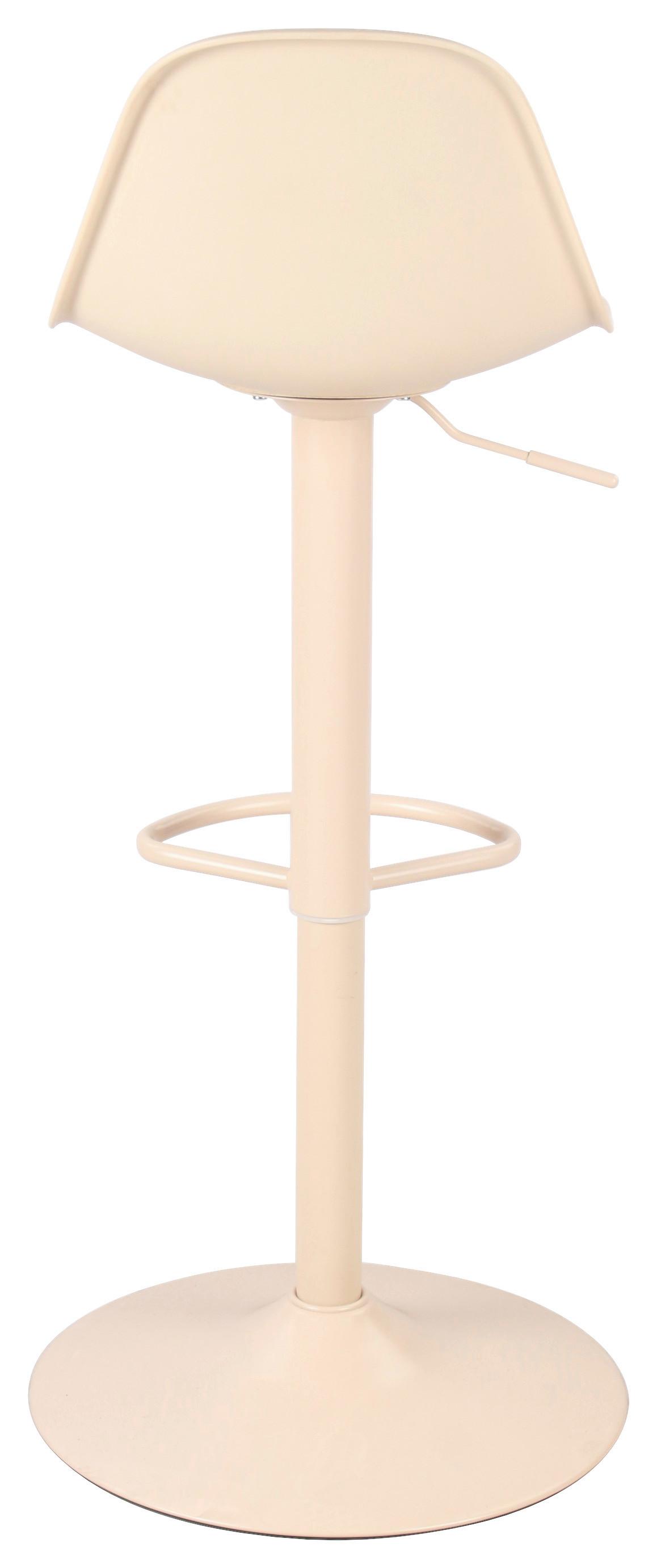 Barhocker höhenverstellbar Conte Lederlook Beige - Beige, MODERN, Kunststoff/Textil (40/103/43cm)