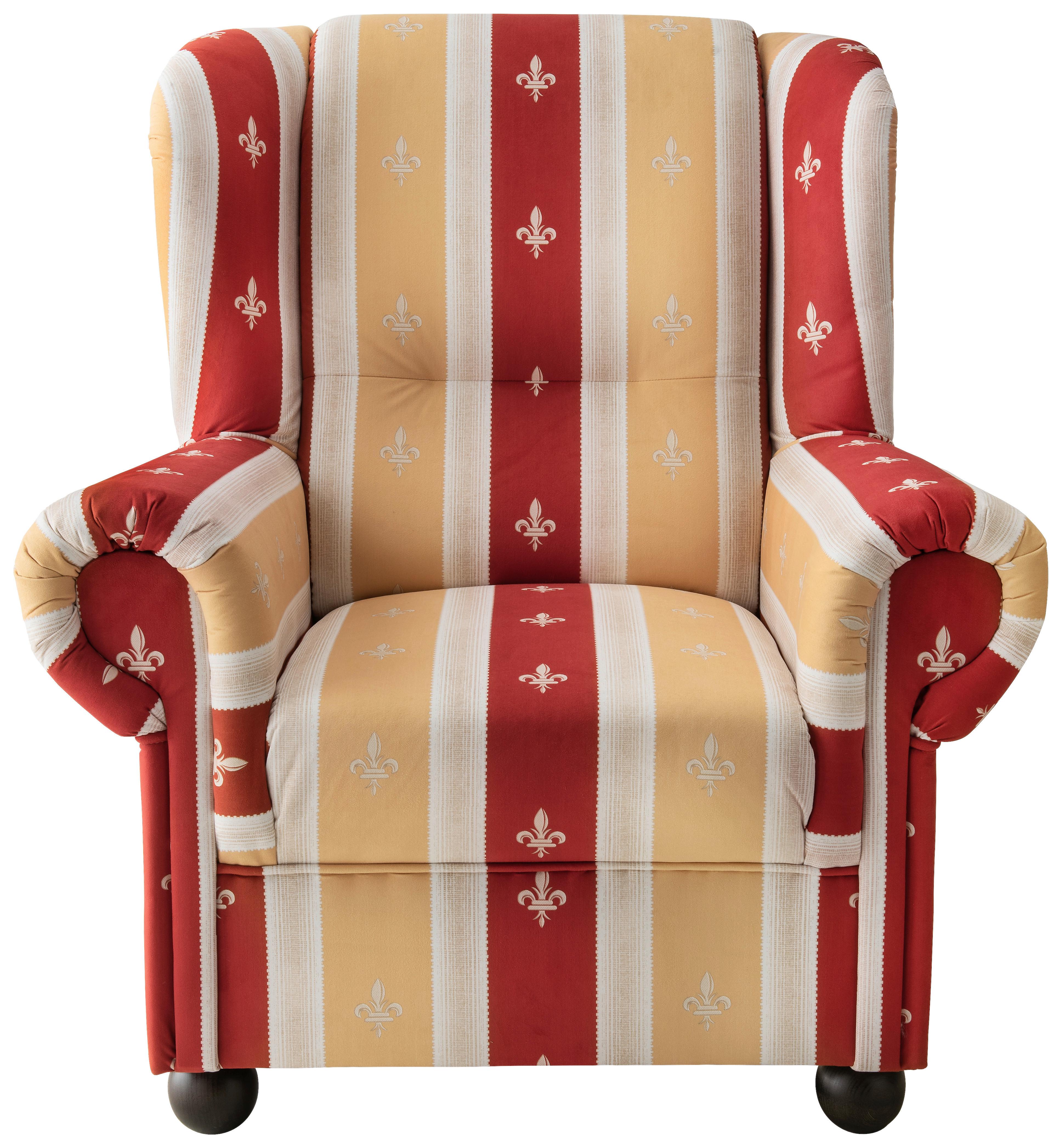 Ohrensessel Torello Rot B: 92 cm - Wengefarben/Rot, KONVENTIONELL, Textil (92/102/89cm) - Livetastic