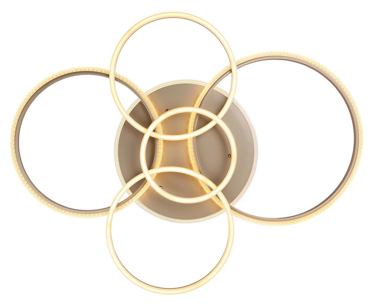 STROPNÉ LED SVIETIDLO LORELEI - číra/šampanská, Design, kov/plast (110/88/12cm) - Globo
