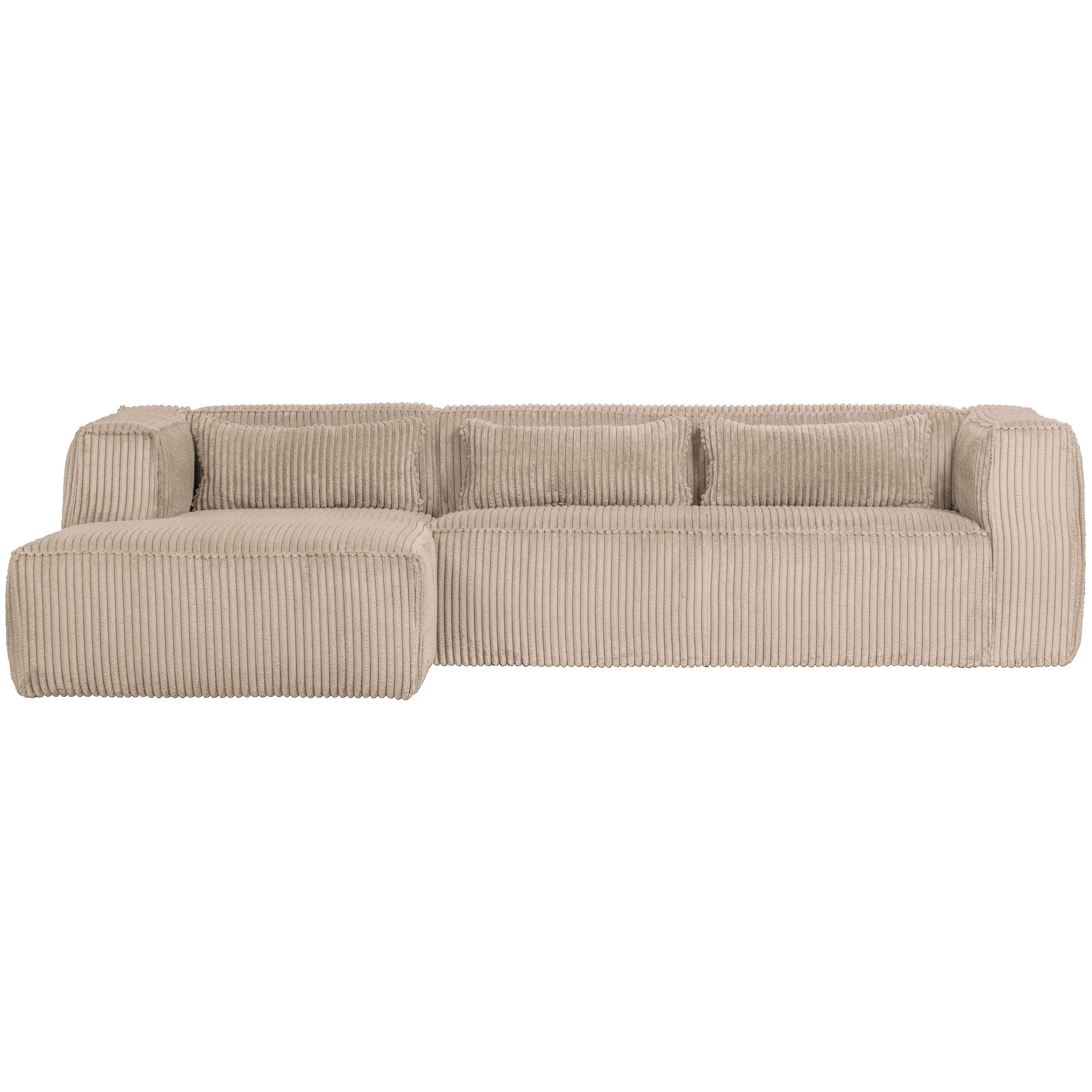 Ecksofa Bean Sandfarben S: 175x305cm - Sandfarben/Schwarz, Design, Textil (175/305cm) - Livetastic