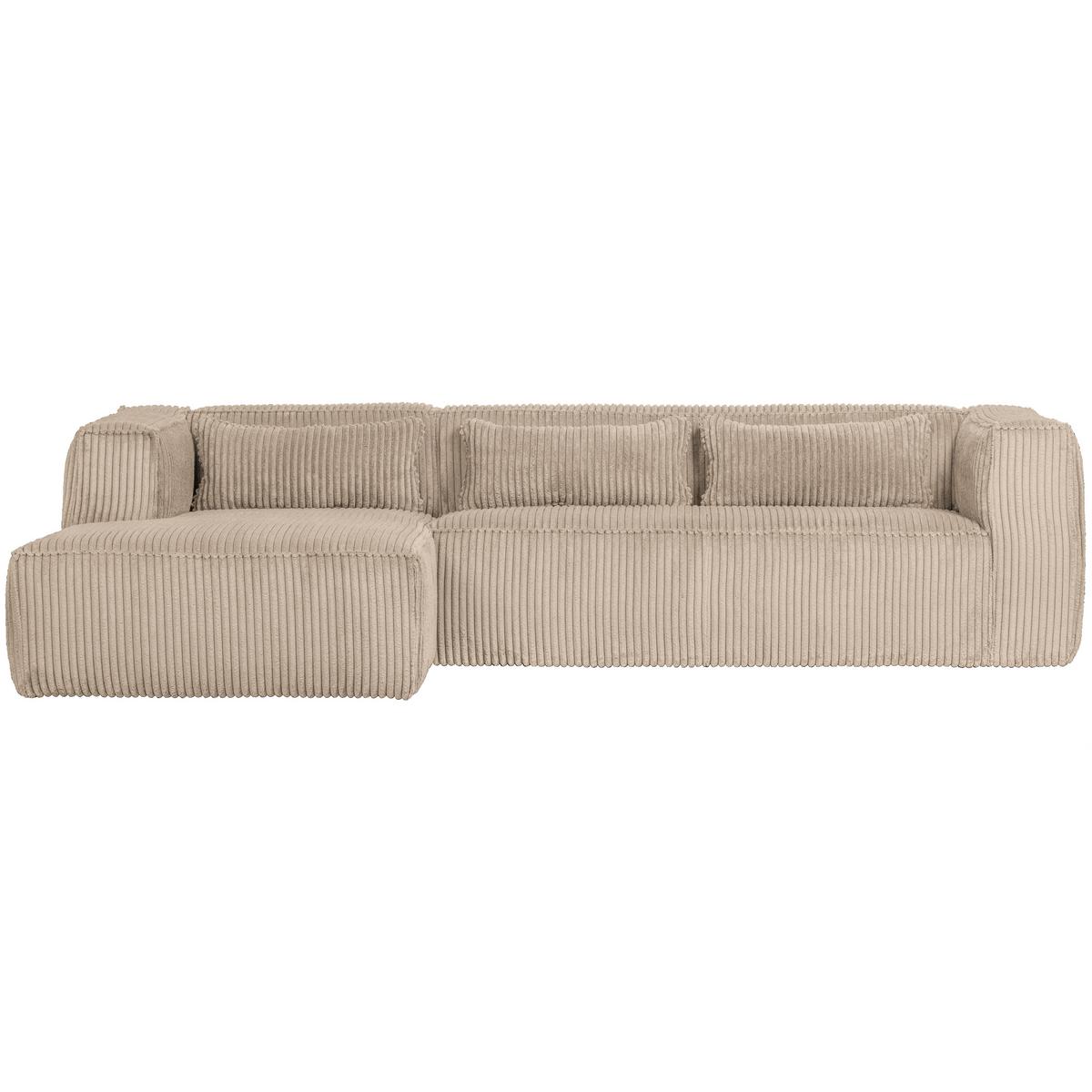 Ecksofa Bean Sandfarben S: 175x305cm - Sandfarben/Schwarz, Design, Textil (175/305cm) - Livetastic