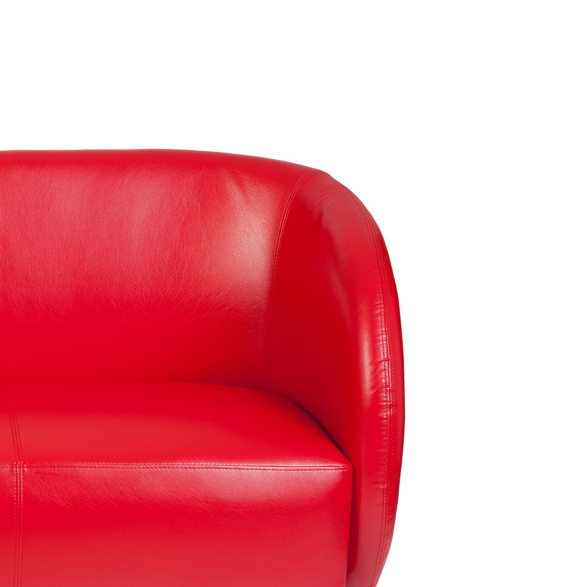 3-Sitzer-Sofa St. Lucia Rot - Chromfarben/Rot, MODERN, Textil (168/85/58cm) - MID.YOU