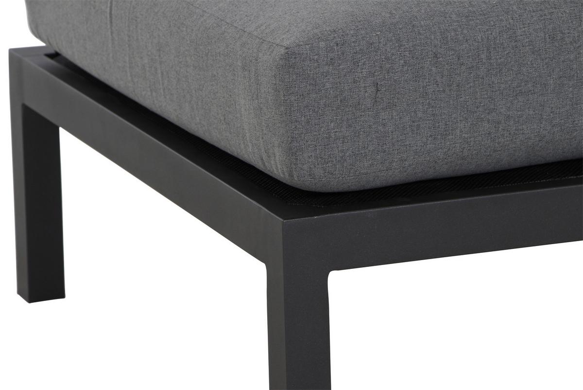 Loungesessel Aus Aluminium Mit Kissen - Anthrazit, MODERN, Metall (70/70/84cm) - Siena Garden