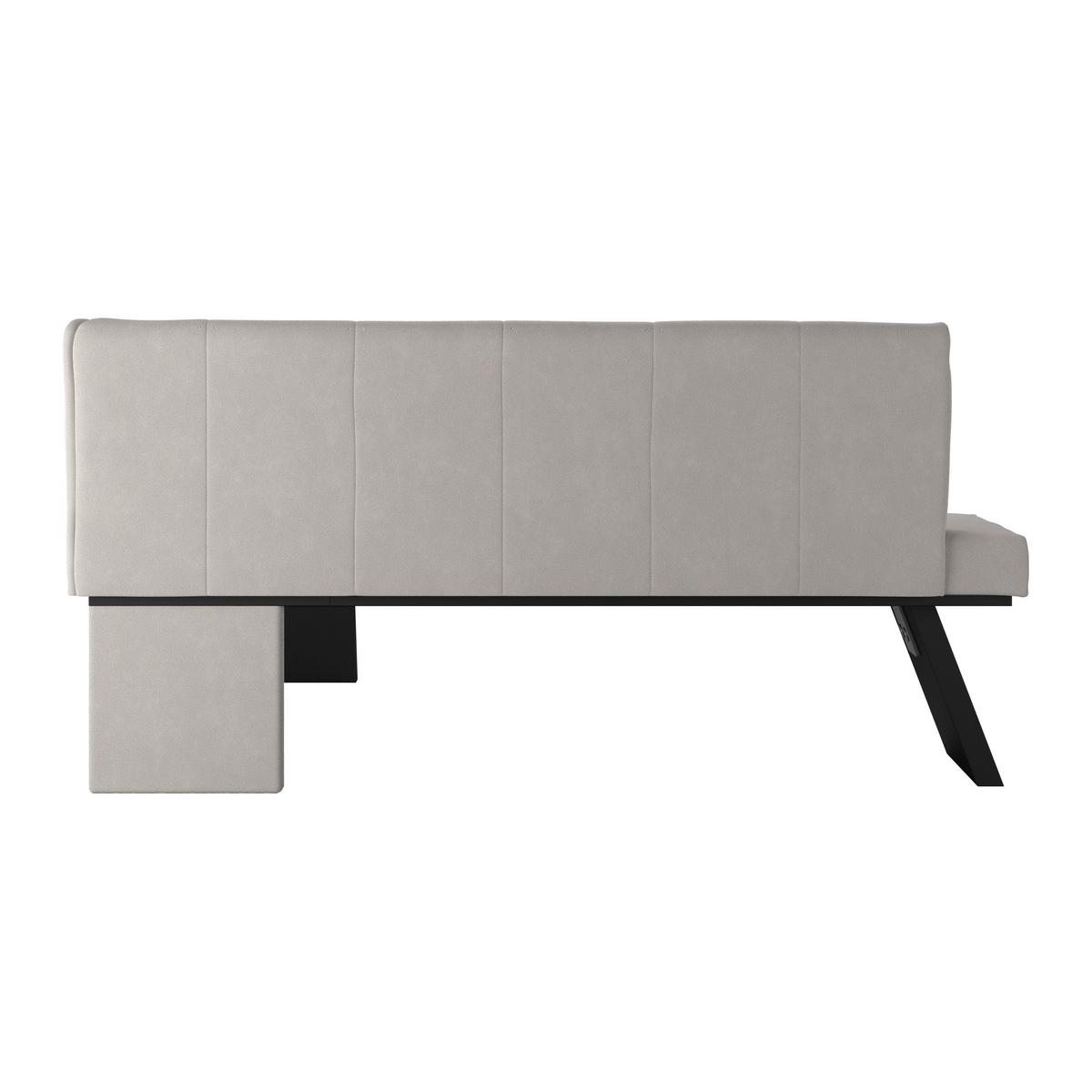 Eckbank Grau Emma II 185x150 cm - Beige/Schwarz, KONVENTIONELL, Holzwerkstoff/Textil (185/150cm)