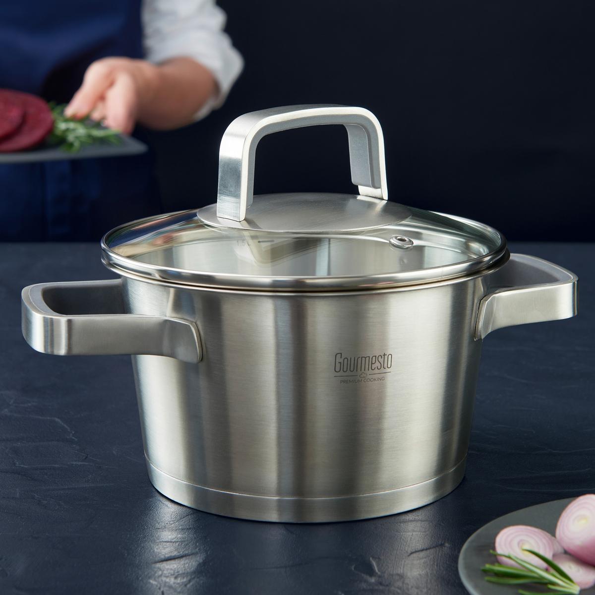 Hrniec Silver Line, 1,6l - číra/farba ušľachtilej ocele, Konventionell, kov/sklo (16/9,5cm) - Gourmesto