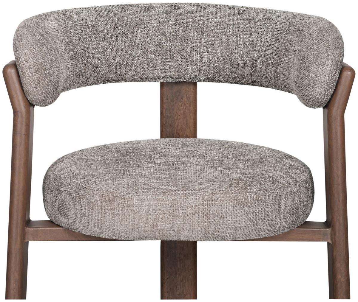 Armlehnstuhl Granada Hellbraun B: 62 cm - Hellbraun/Walnussfarben, MODERN, Textil/Metall (62/74/56,5cm) - Livetastic