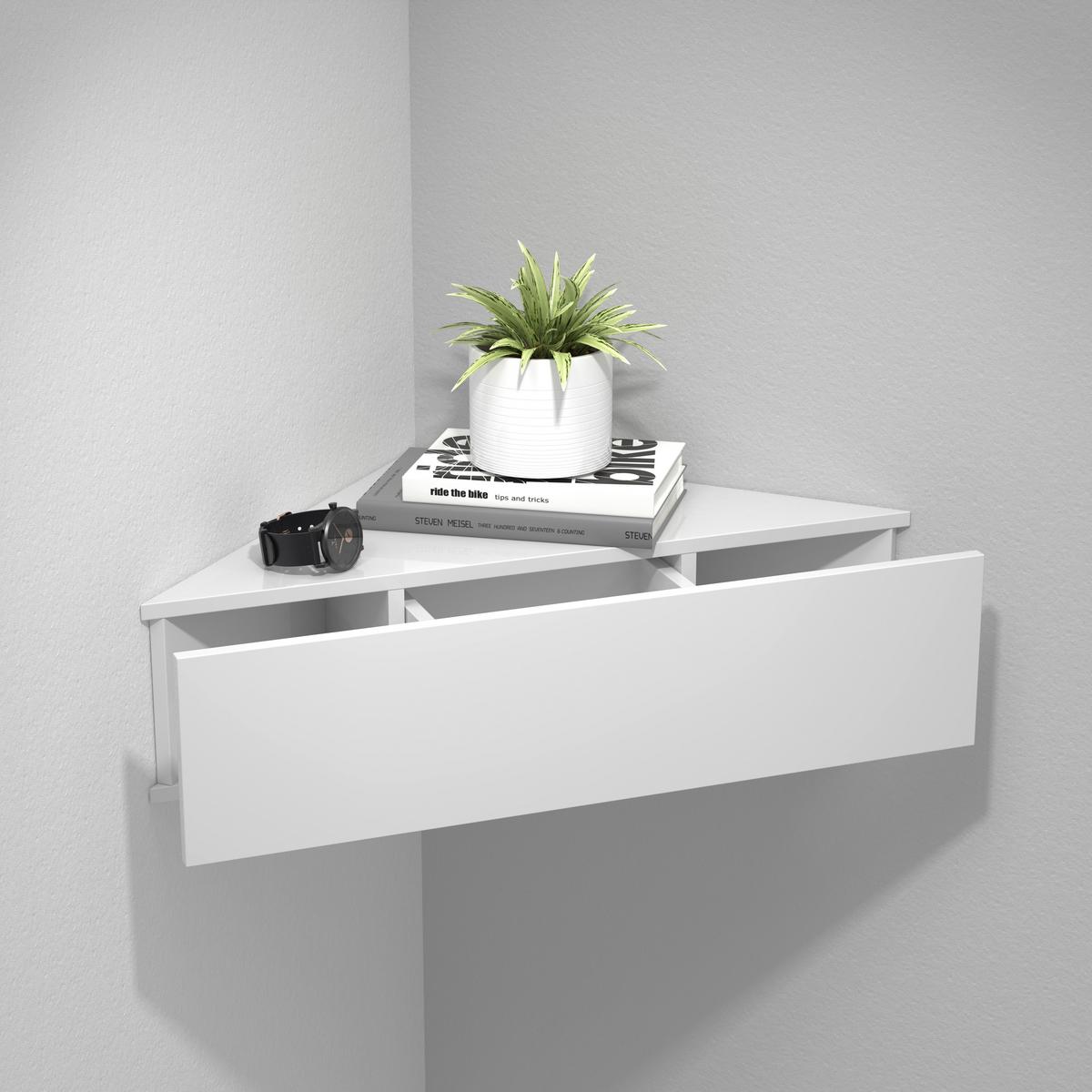 Nachkästchen Weiß H: 15 Cm Usal S - Weiß, MODERN, Holzwerkstoff (60/15/42,4cm) - MID.YOU