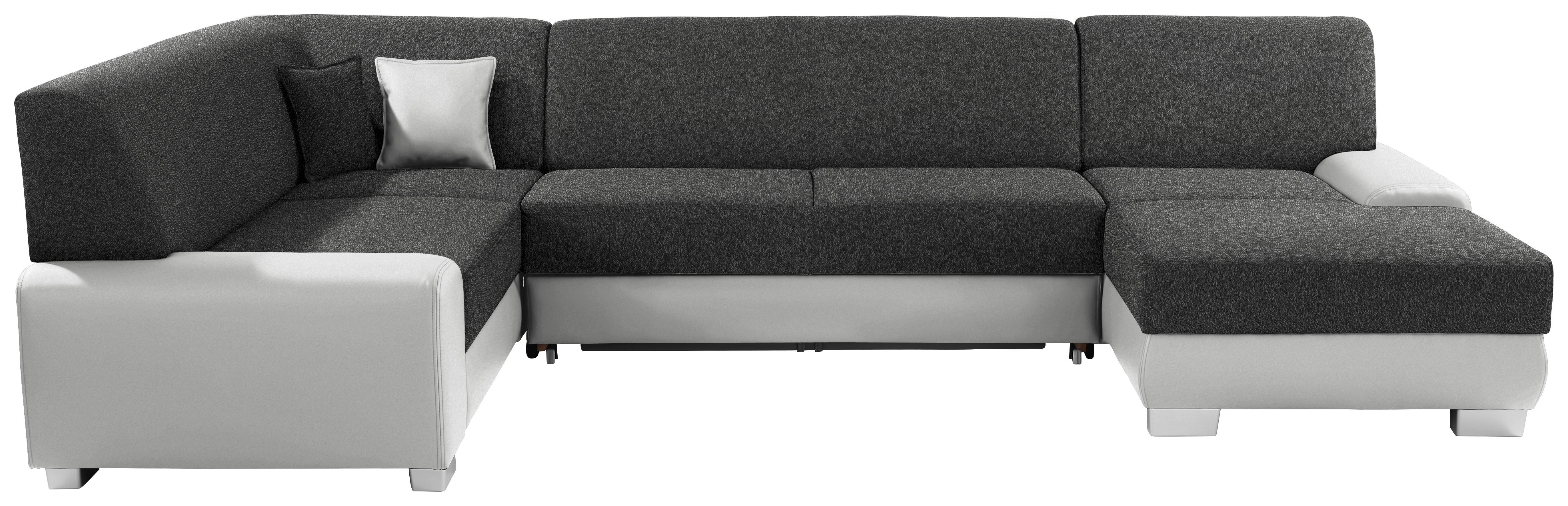 Wohnlandschaft in U-Form Miami 210x320x160 cm - Hellgrau/Alufarben, MODERN, Holz/Kunststoff (210/320/160cm)