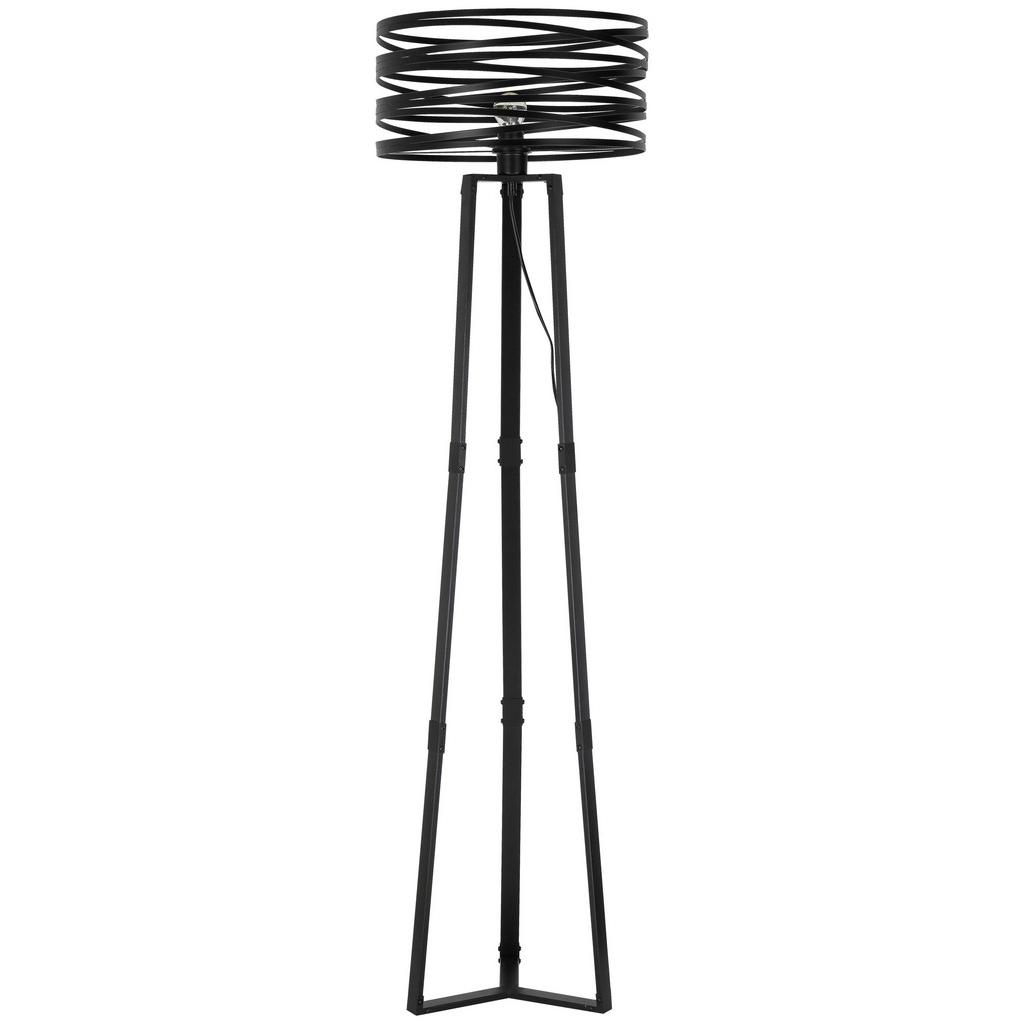 Stehlampe Lilien Schwarz Mit Fußschalter Modern