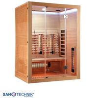 Infrarotkabine 3 Personen LBH: 150x120x200 - Naturfarben, KONVENTIONELL, Holz (150/120/200cm) - Sanotechnik