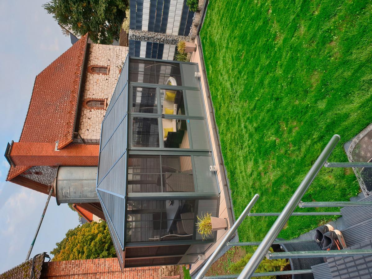 Pavillon Charleston 594x384 Cm Wetterfest Gartenpavillon - Anthrazit, Basics, Metall (594/281/384cm)