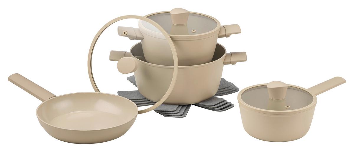 Kochtopfset Jacques - Klar/Creme, Design, Glas/Kunststoff - James Wood