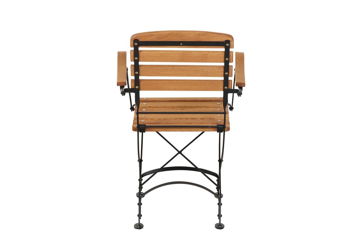 Gartenklappsessel N05790 - Robinienfarben/Schwarz, KONVENTIONELL, Holz/Metall (60/87/57cm) - Siena Garden