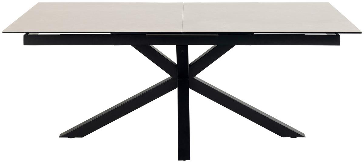 Esstisch Ausziehbar Heaven 200-240x100x76cm Schwarz/grau - Schwarz/Grau, Trend, Keramik/Metall (200-240/100/76cm) - MID.YOU