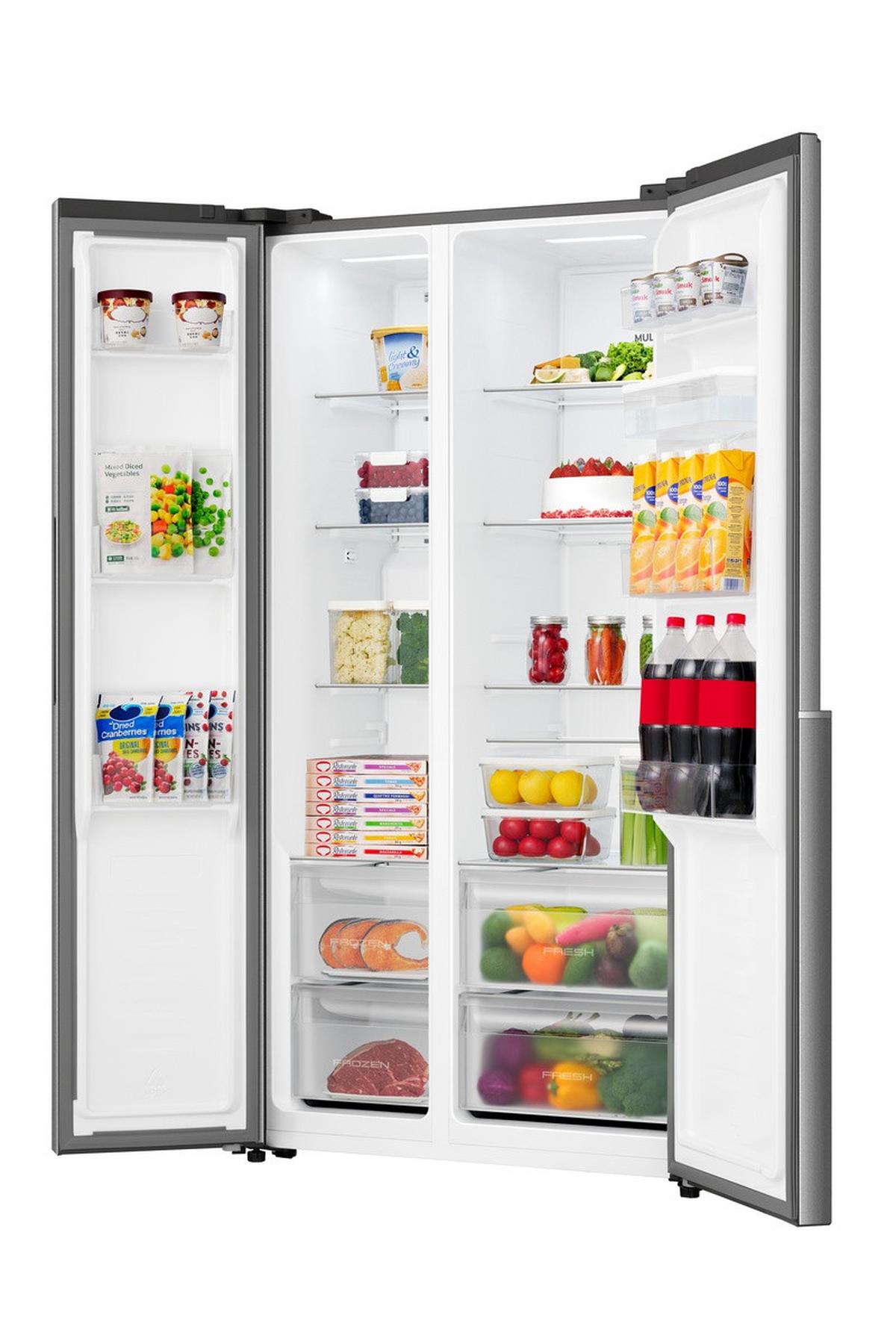 SIDE-BY-SIDE NRS917E41XWD - Edelstahlfarben, Metall (97,5/188/67,9cm) - Gorenje