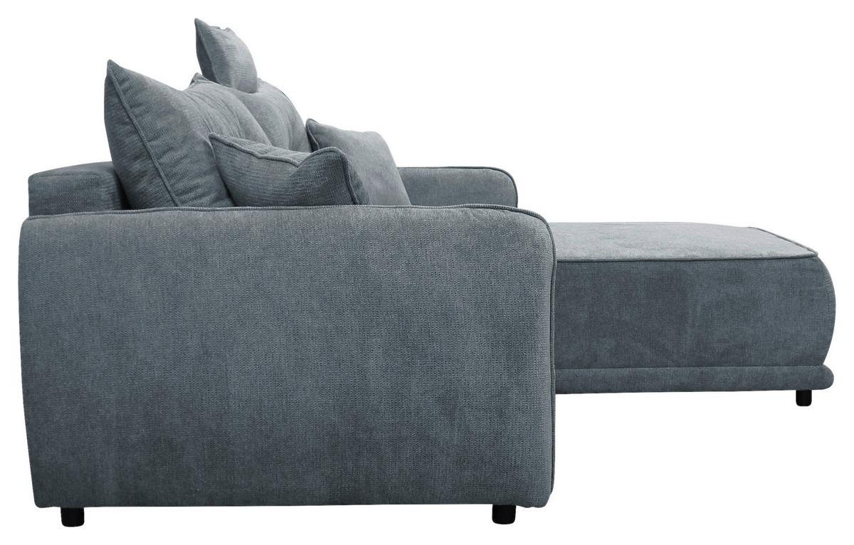 Ecksofa Fresh Blau 264x195 cm - Blau/Beige, Design, Textil (264/195cm) - MID.YOU