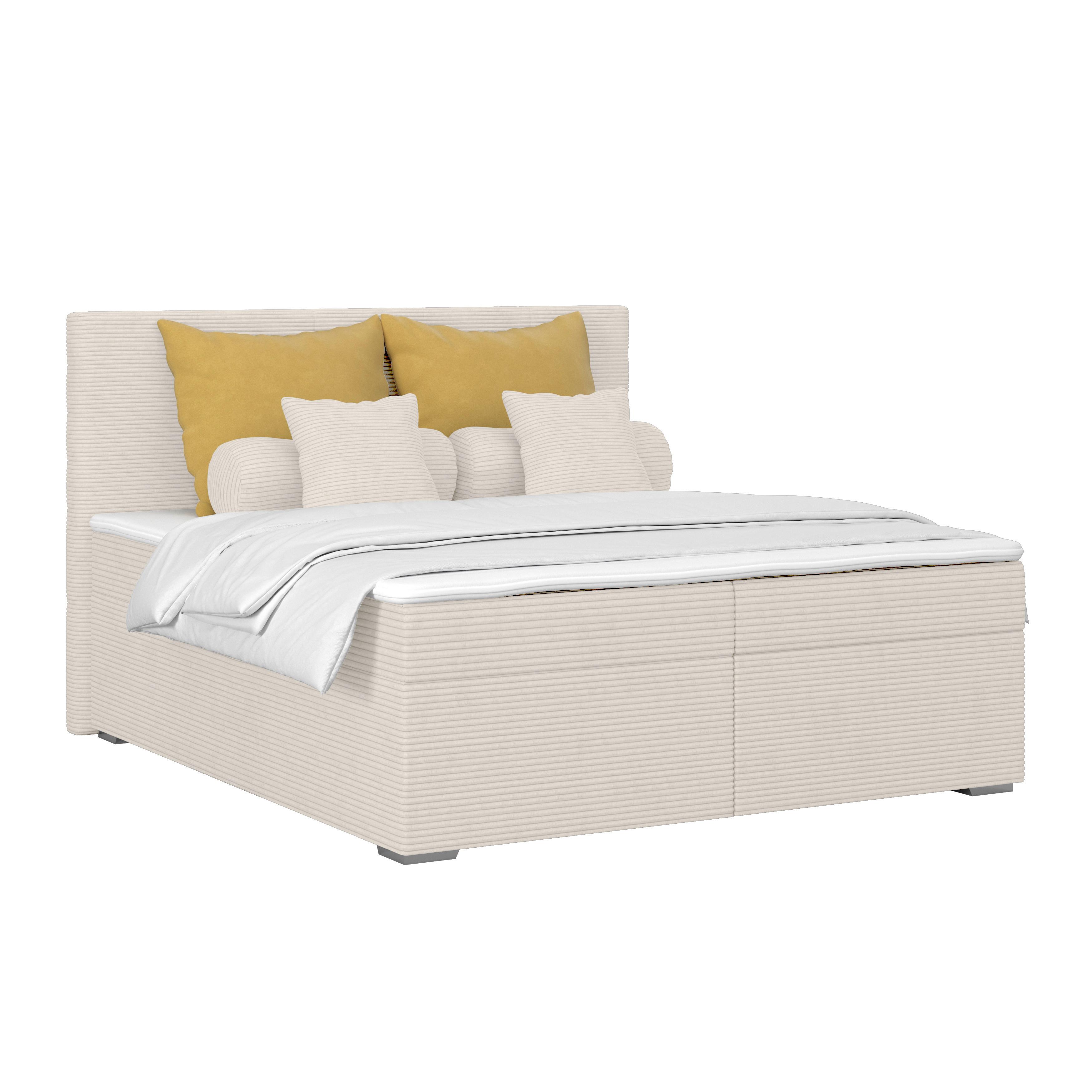 Kárpitozott Ágy Adria 160/200cm - Pezsgő, Konventionell, textil/fa (160/200cm)