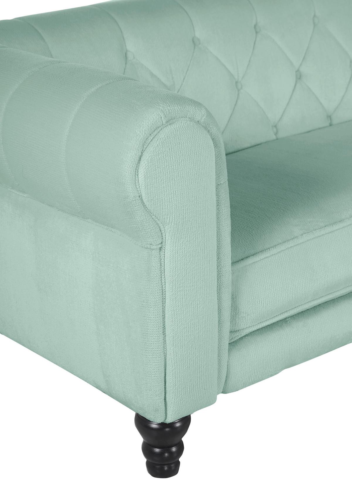 Ecksofa Jonte Mintgrün S: 260x160 cm - Dunkelbraun/Mintgrün, Design, Textil (260/160cm) - MID.YOU