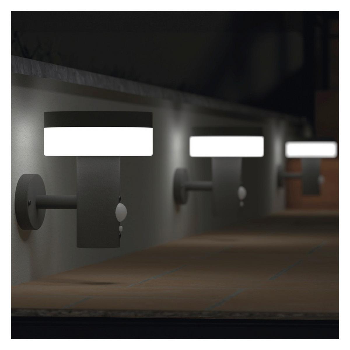 VONKAJŠIE LED SVIETIDLO TERION - antracitová, Modern, kov/plast