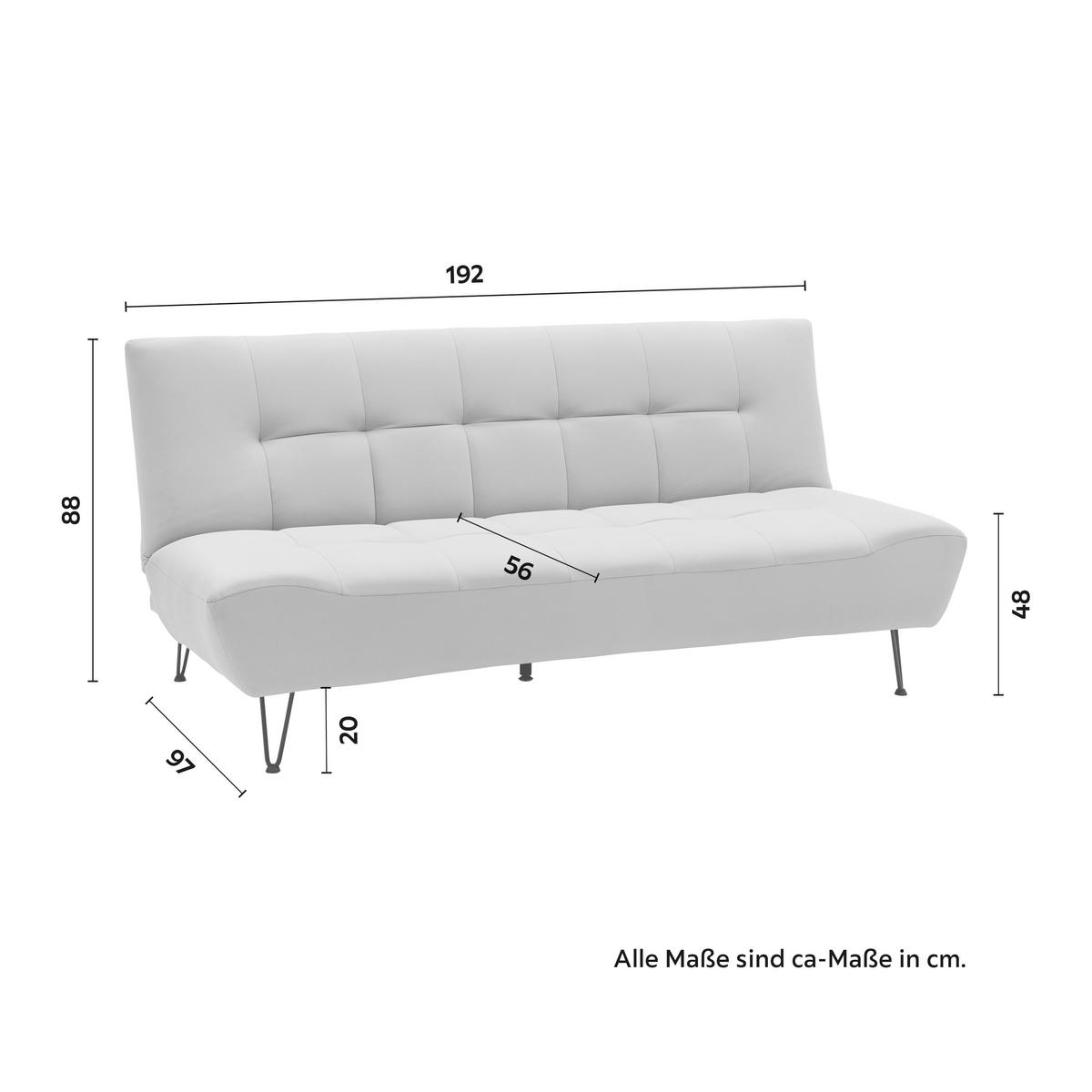Rozkládací pohovka GELI šedá - černá/světle šedá, Moderní, kov/dřevo (192/88/97cm) - P & B
