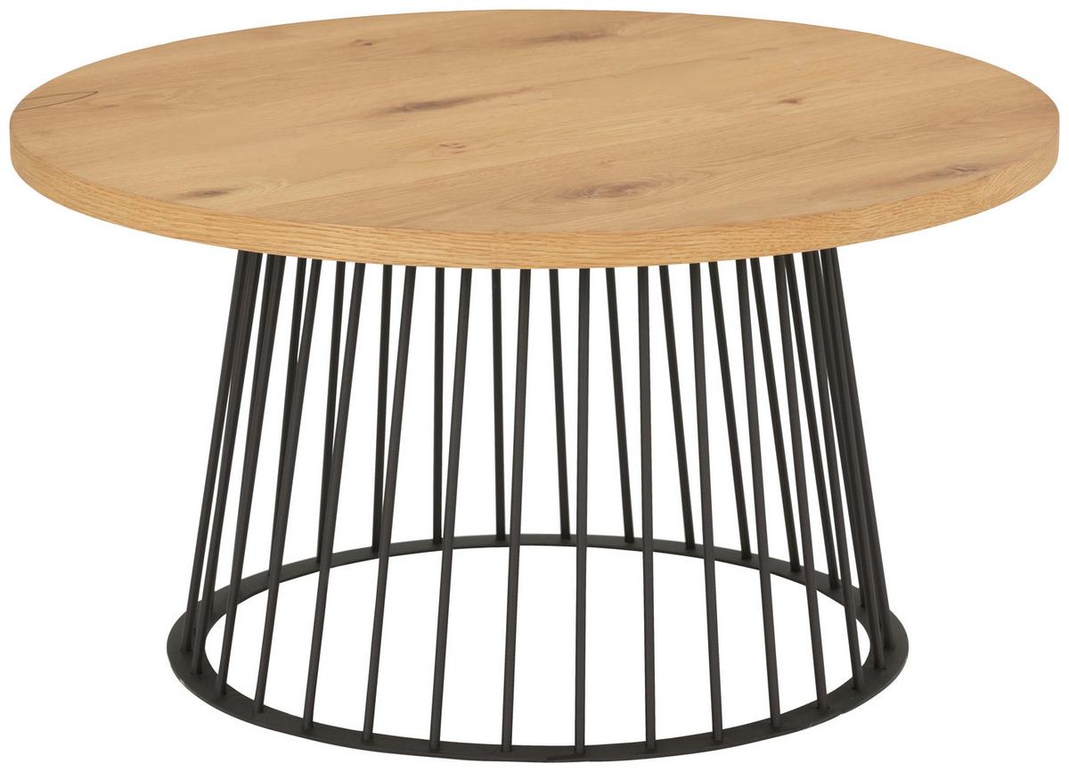 Couchtisch Harmony - Schwarz/Naturfarben, MODERN, Holz/Holzwerkstoff (80/42/80cm)