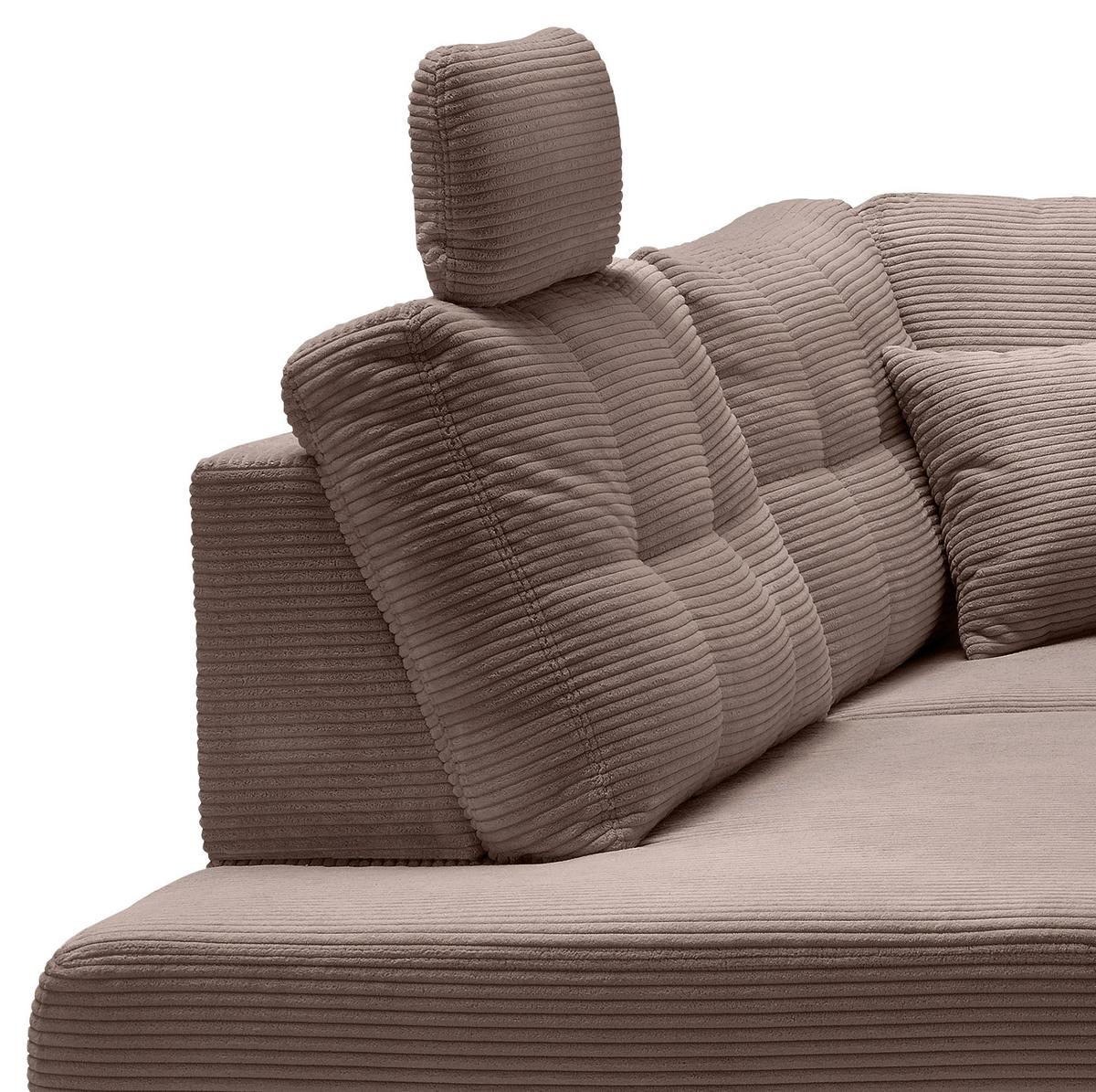 Ecksofa Brizzini Goldfarben S: 206x274 Cm - Graubraun/Naturfarben, MODERN, Textil (206/274cm) - Livetastic