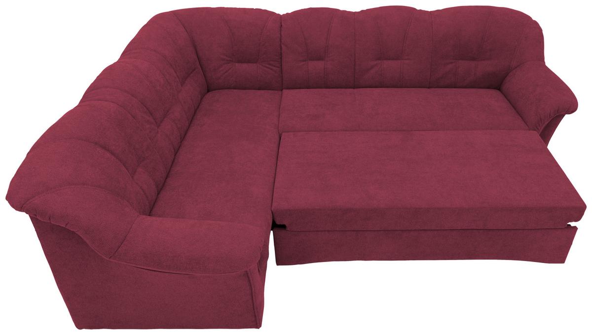 Ecksofa Mit Schlaffunktion Papenburg Beerenfarben - Beere/Schwarz, KONVENTIONELL, Textil (192/243cm) - MID.YOU
