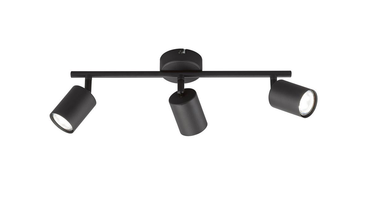 Led-deckenleuchte Vano L: 30 Cm, Drehbar, 3-Flammig - Schwarz, Basics, Metall (42/8/12cm) - Fischer & Honsel