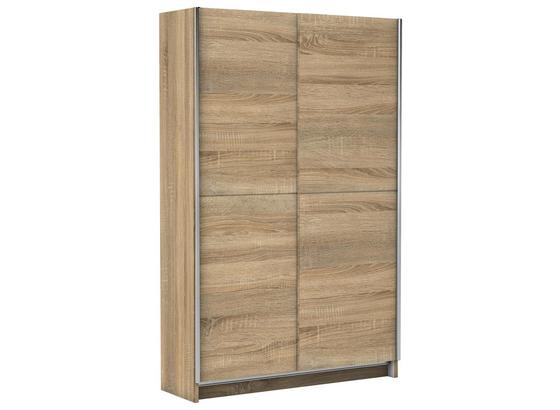 Schwebetürenschrank Slim B: 125 cm Eiche /Dekor - Eichefarben, Basics, Holzwerkstoff (125/195,5/38cm) Schwebetürenschrank Slim B: 125 cm Eiche /Dekor - Eichefarben, Basics, Holzwerkstoff (125/195,5/38cm)