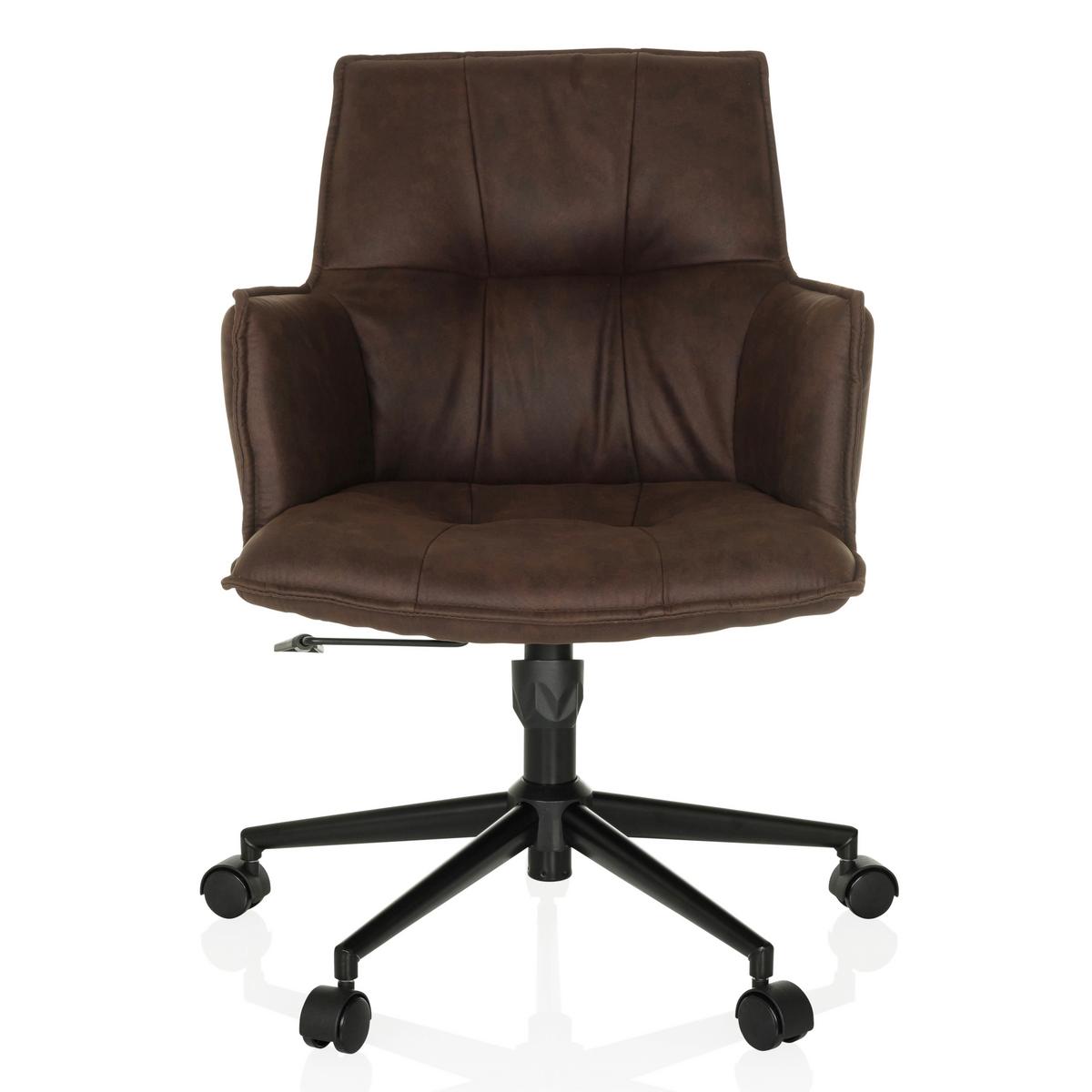 Drehstuhl Solao Life Dunkelbraun B: 54 cm - Dunkelbraun/Schwarz, MODERN, Kunststoff/Textil (54/85/70cm) - MID.YOU