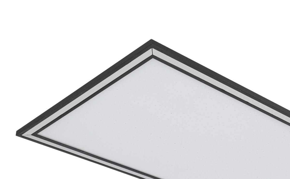 Led-deckenleuchte Bruno - Chromfarben/Schwarz, MODERN, Kunststoff/Metall (120/30/7,5cm) - Luca Bessoni