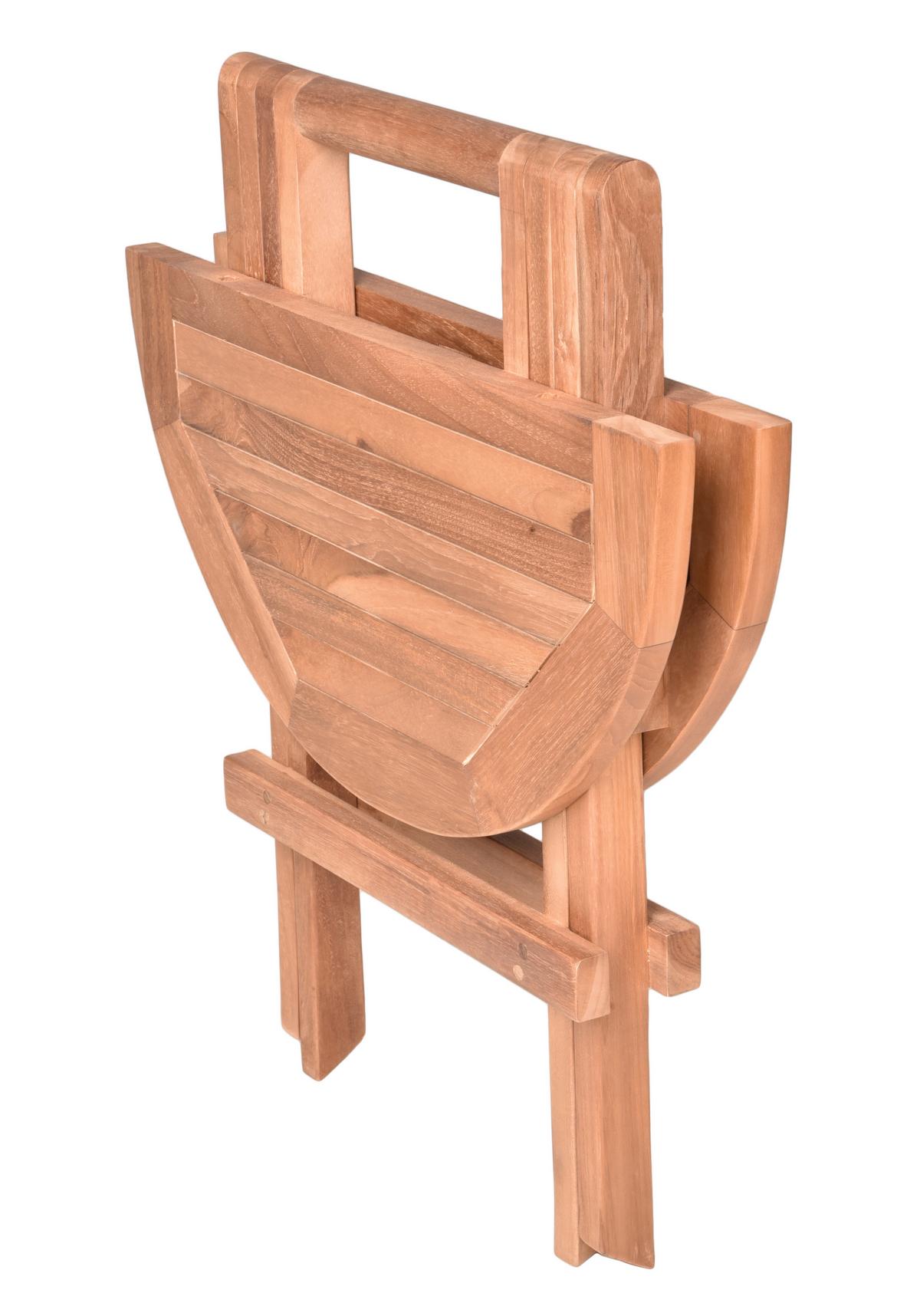 Gartenbeistelltisch Mitan - Braun, Basics, Holz (50/50/51cm) - Gardenson