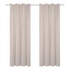 Ösenvorhang Softy 2er Set - Taupe, Basics, Textil (140/160cm)