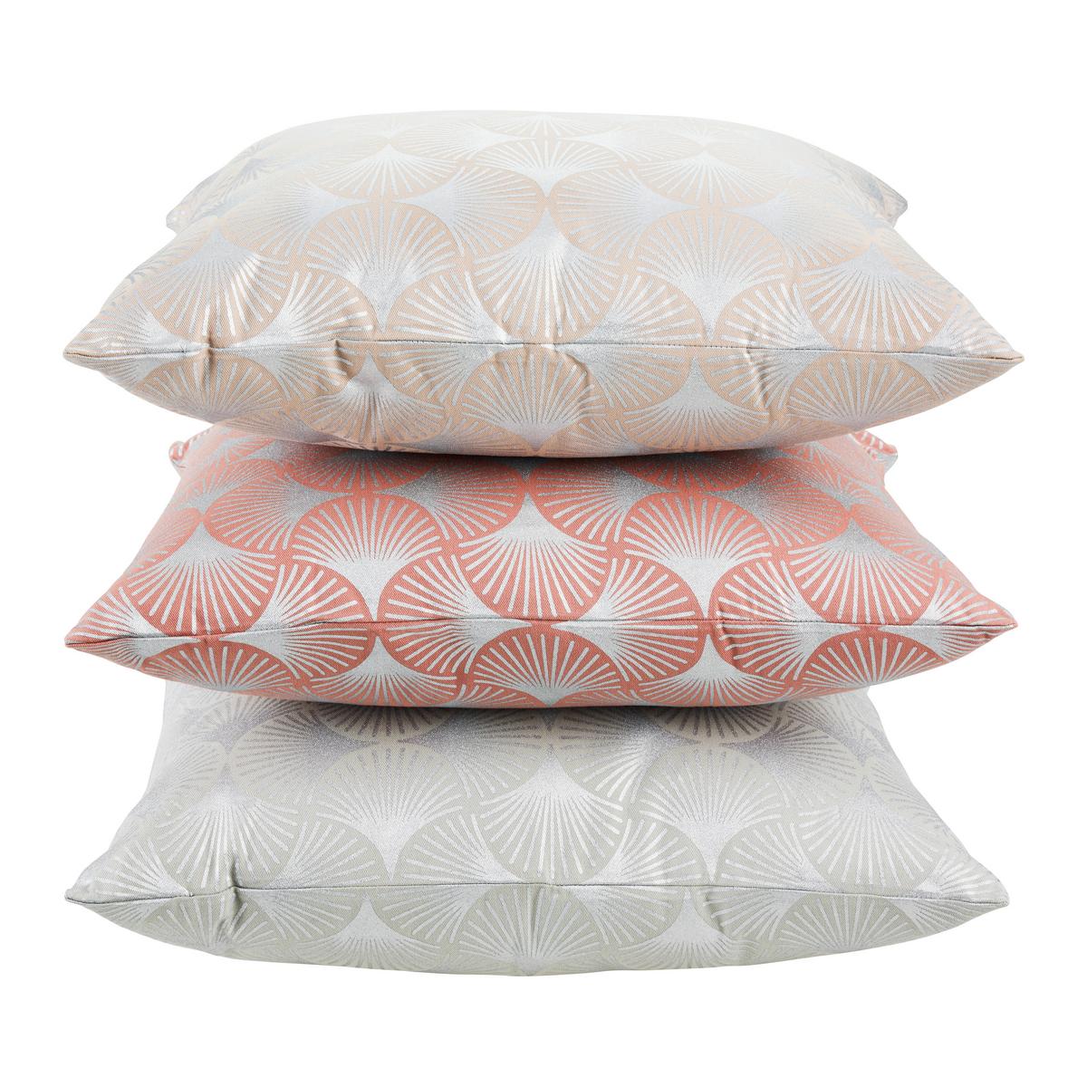 DEKORAČNÝ VANKÚŠ SHINY GINGKO -EXT- - strieborná/béžová, Romantik / Landhaus, textil (45/45cm) - Mömax